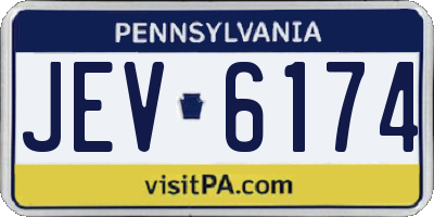PA license plate JEV6174