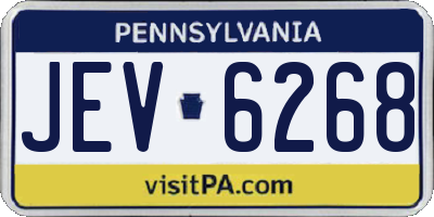 PA license plate JEV6268