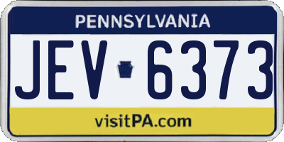 PA license plate JEV6373