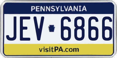 PA license plate JEV6866