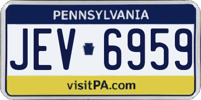 PA license plate JEV6959