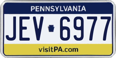 PA license plate JEV6977