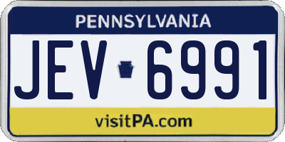 PA license plate JEV6991