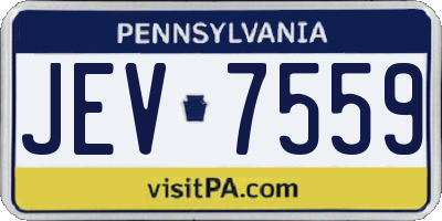 PA license plate JEV7559