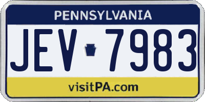 PA license plate JEV7983
