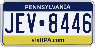 PA license plate JEV8446