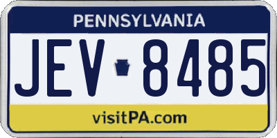 PA license plate JEV8485