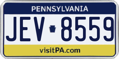 PA license plate JEV8559