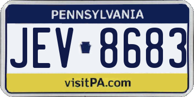 PA license plate JEV8683