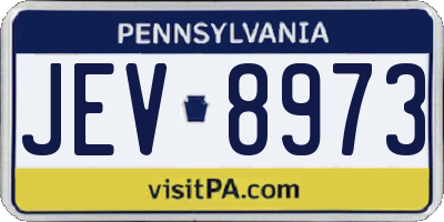 PA license plate JEV8973