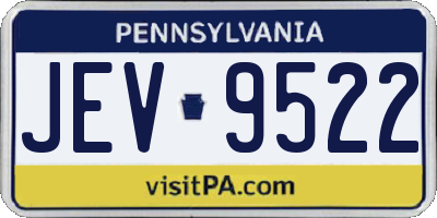 PA license plate JEV9522