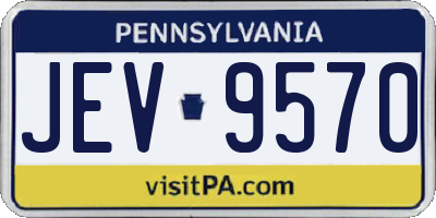 PA license plate JEV9570