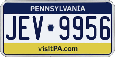 PA license plate JEV9956