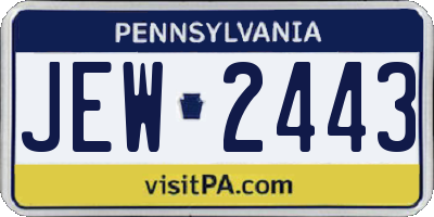 PA license plate JEW2443
