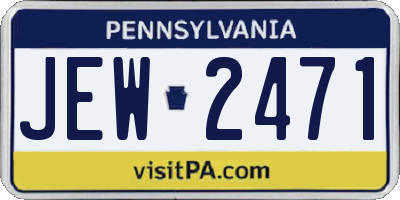 PA license plate JEW2471