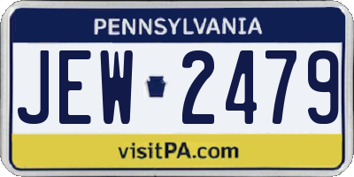 PA license plate JEW2479