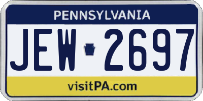 PA license plate JEW2697