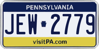 PA license plate JEW2779