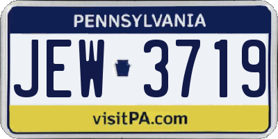 PA license plate JEW3719