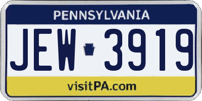 PA license plate JEW3919