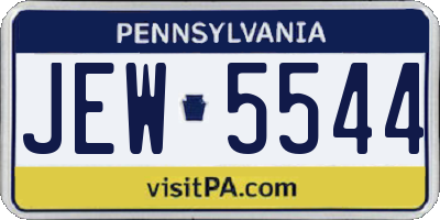 PA license plate JEW5544