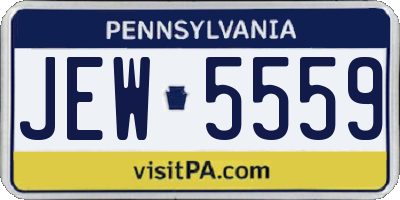 PA license plate JEW5559