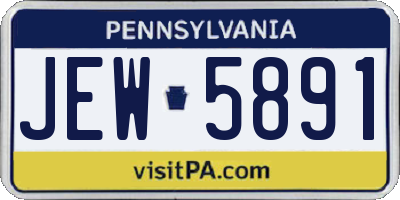 PA license plate JEW5891