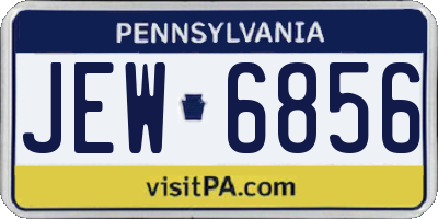 PA license plate JEW6856