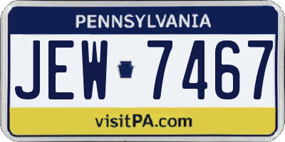 PA license plate JEW7467