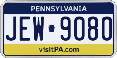 PA license plate JEW9080