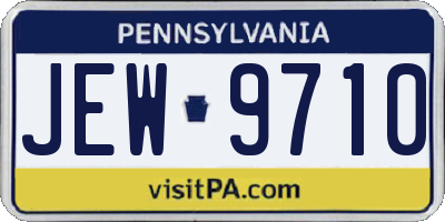 PA license plate JEW9710