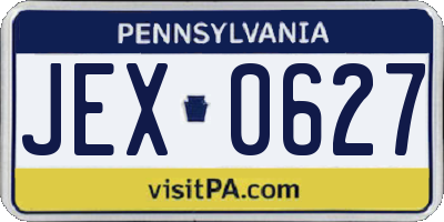 PA license plate JEX0627