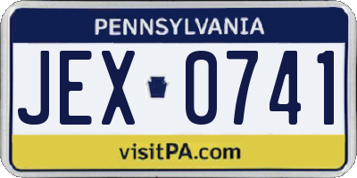 PA license plate JEX0741