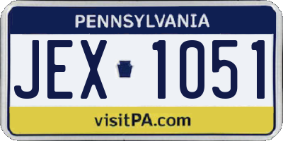PA license plate JEX1051