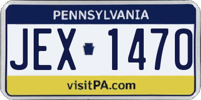 PA license plate JEX1470