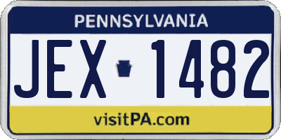 PA license plate JEX1482