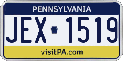 PA license plate JEX1519