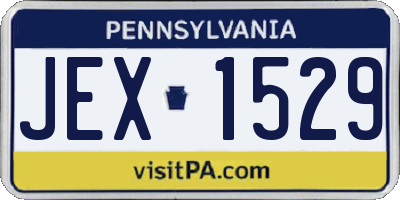 PA license plate JEX1529