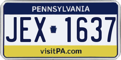 PA license plate JEX1637