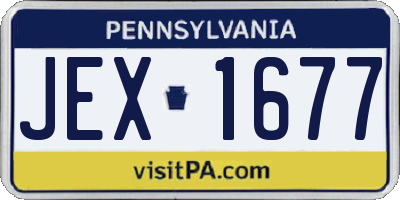 PA license plate JEX1677