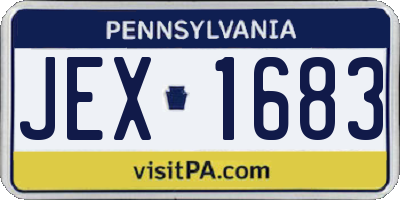 PA license plate JEX1683