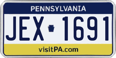 PA license plate JEX1691