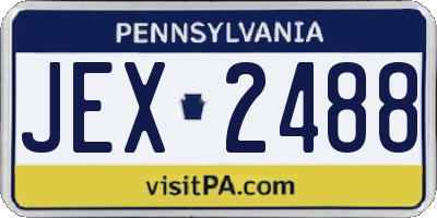 PA license plate JEX2488