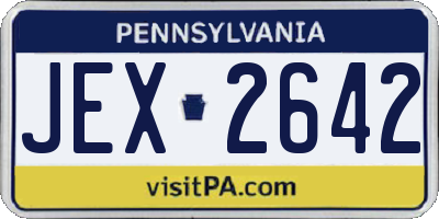 PA license plate JEX2642