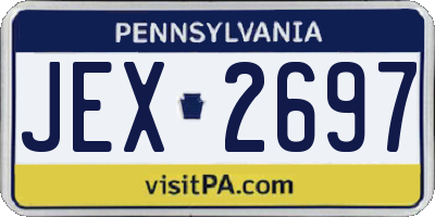 PA license plate JEX2697
