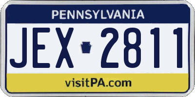 PA license plate JEX2811