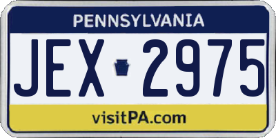 PA license plate JEX2975