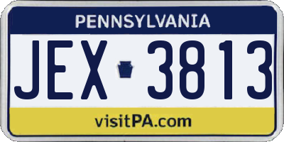 PA license plate JEX3813