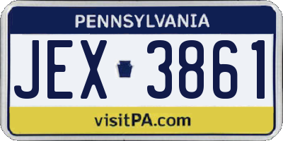 PA license plate JEX3861