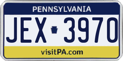PA license plate JEX3970
